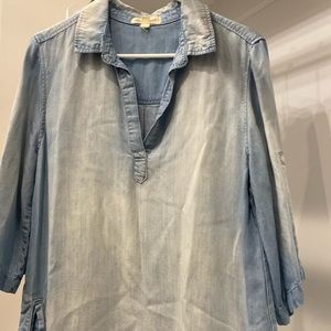 Cloth & Stone soft washed light weight denim look dress